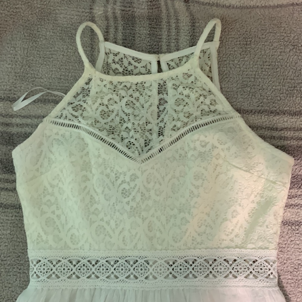 An off white dress